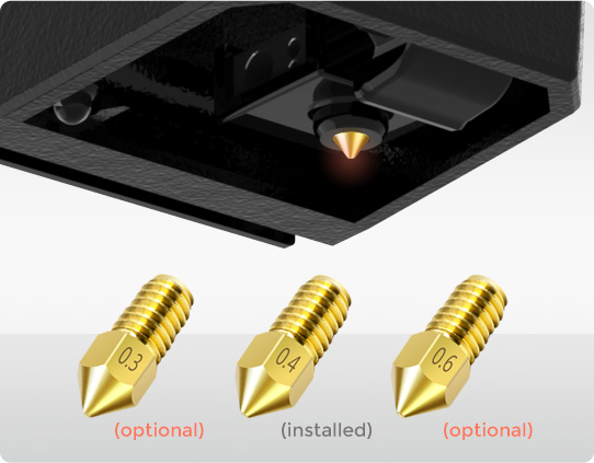 3Д принтер Flashforge Finder 3 з екструдером прямої подачі - сопла